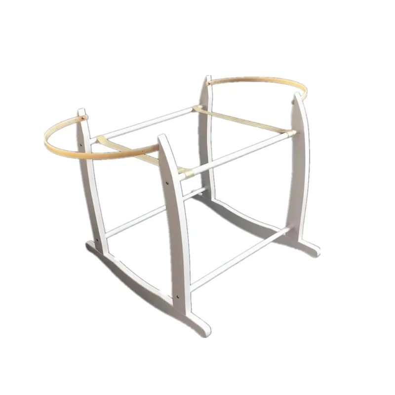 Wooden Rocking System Stand for Moses Basket Stand Baby Cradle