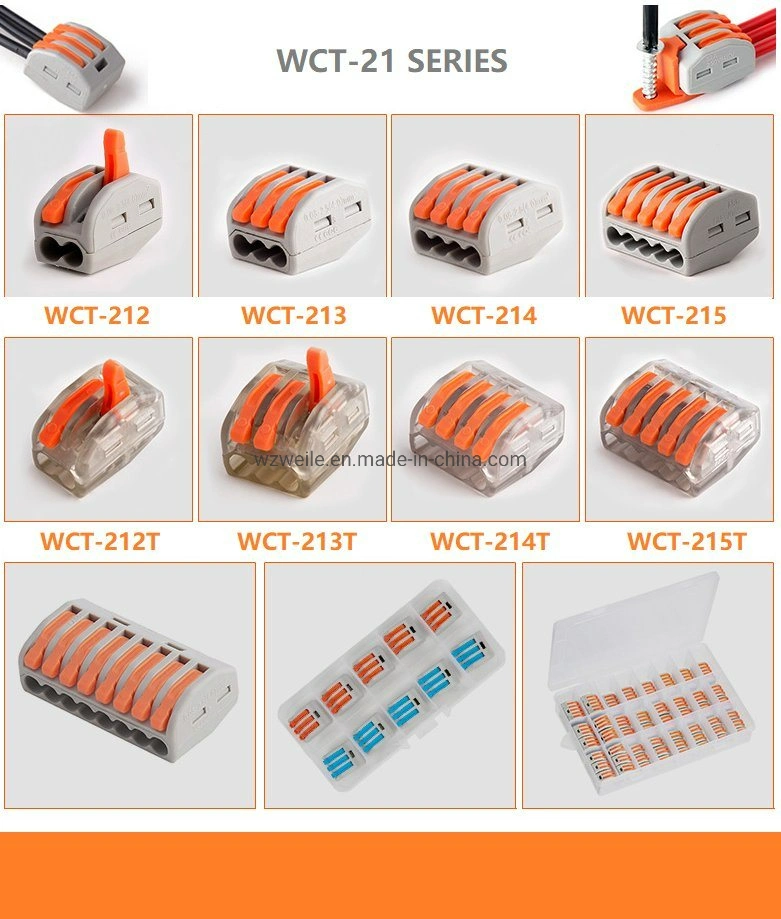 4p de empuje en el conector del cable conector del cable de conector de cable de conector de 3 polos conector del empalme del bloque terminal sin tornillos sin tornillo conector