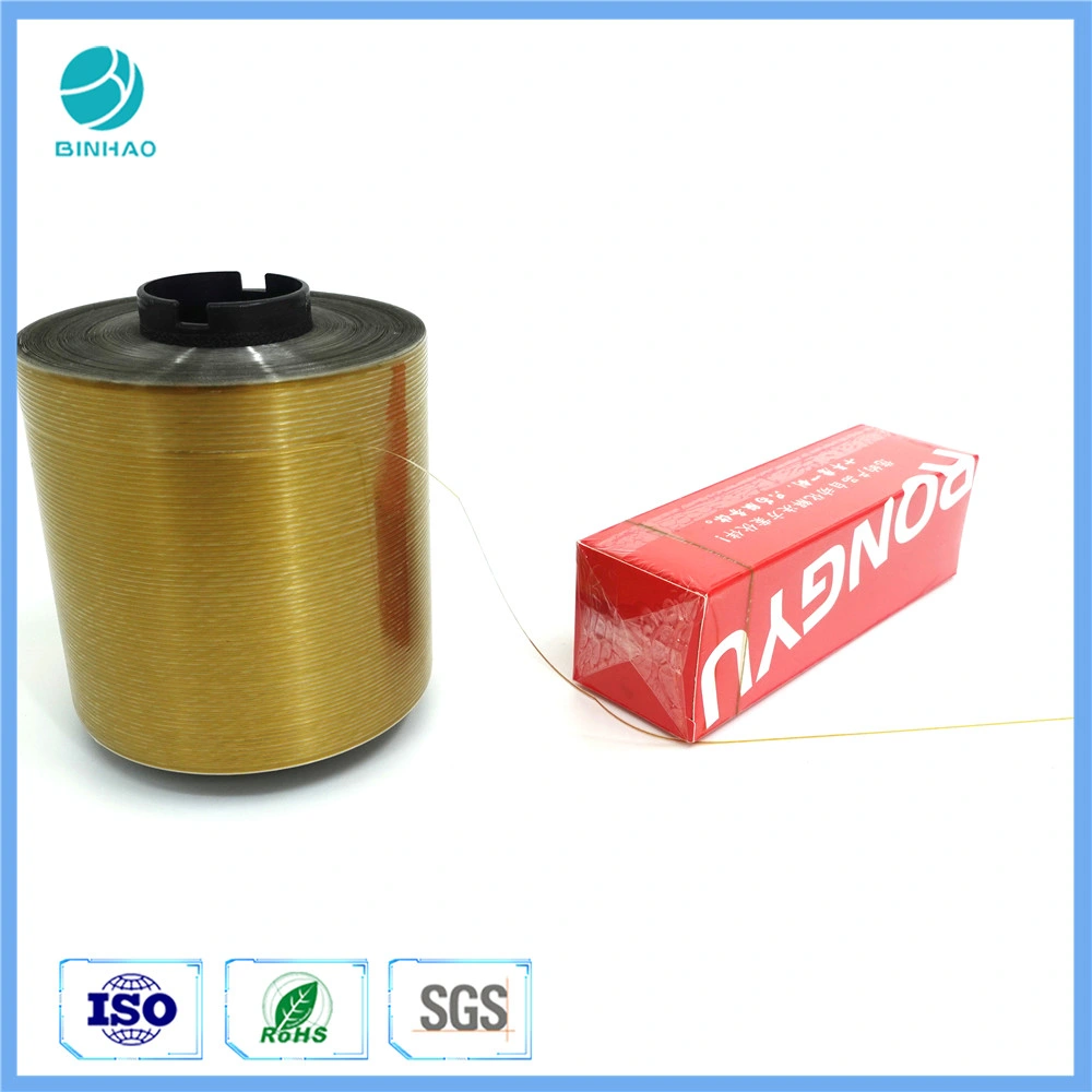 Hair Gold Line Tear Tape for vape Package 1.6mm Width Specification