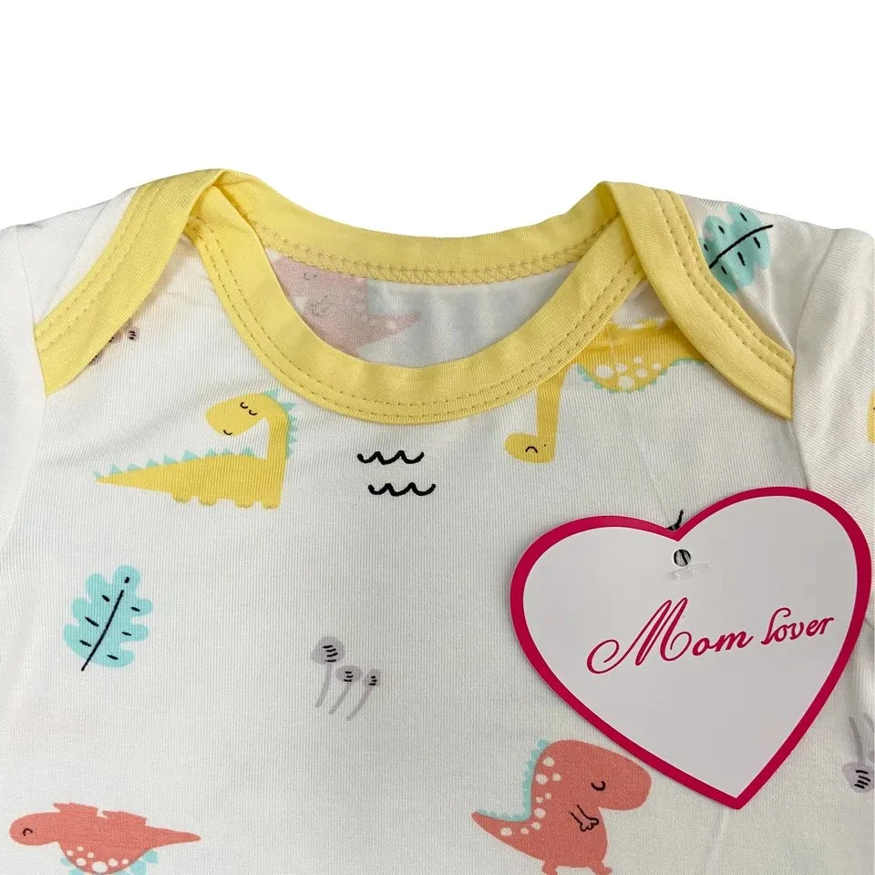 Wholesale/Supplier Baby Clothes Natural Fabric Infants Rompers Newborn Rompers Custom Short Sleeves Bamboo Baby Pajamas