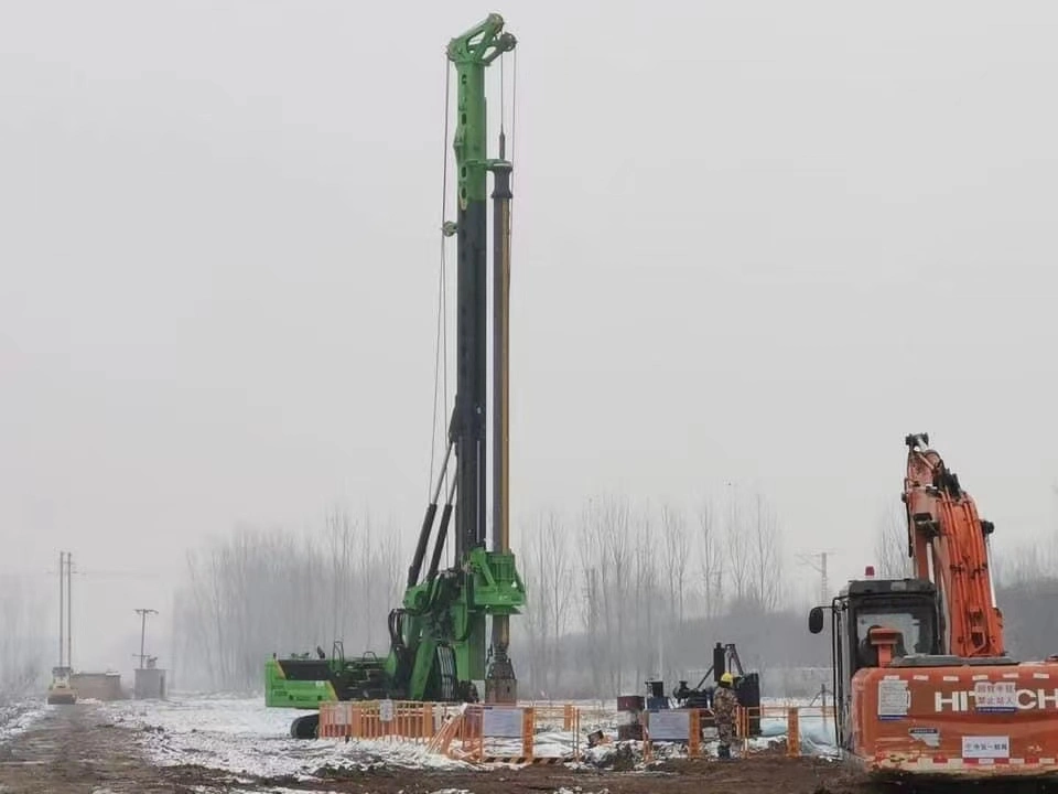 Cost-Effective Short Mast Rotary Drilling Rig Hand Auger Drill Transport Height 3360mm Single Cylinder Pile Breaker