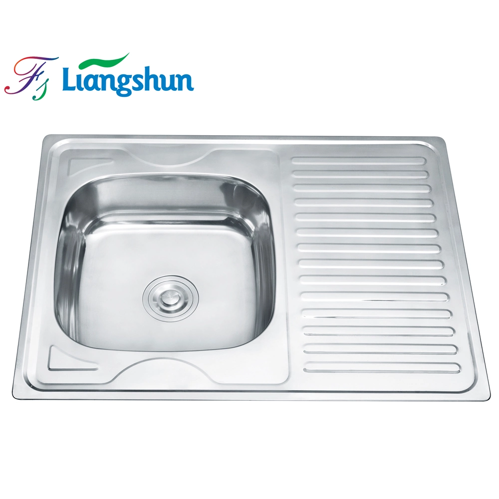 Wholesale/Supplier 201/304 Stainless Steel Single Bowl Kitchen Sink Modern Sink Bowl with Drainboard