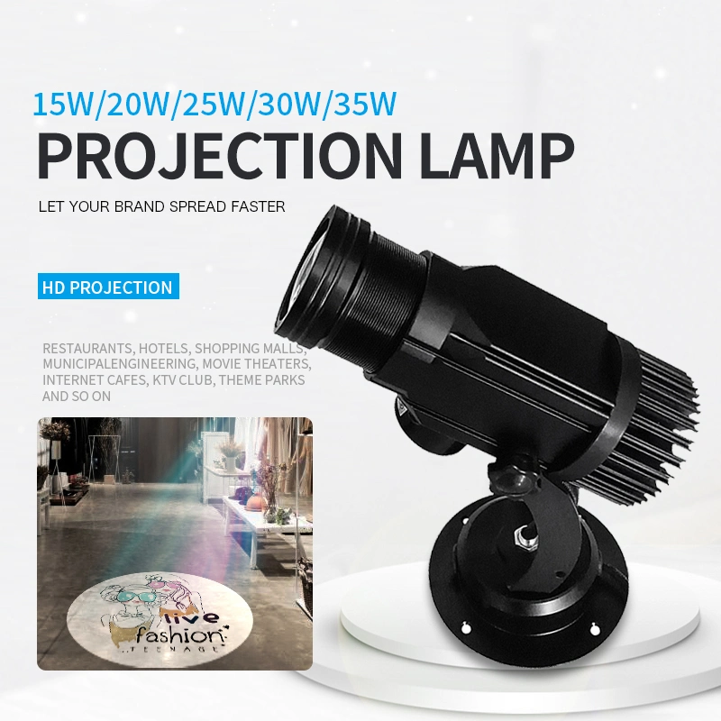 Publicité commerciale intérieure Projecteur de logo LED rotatif de 15W Projecteur de sol à logo.