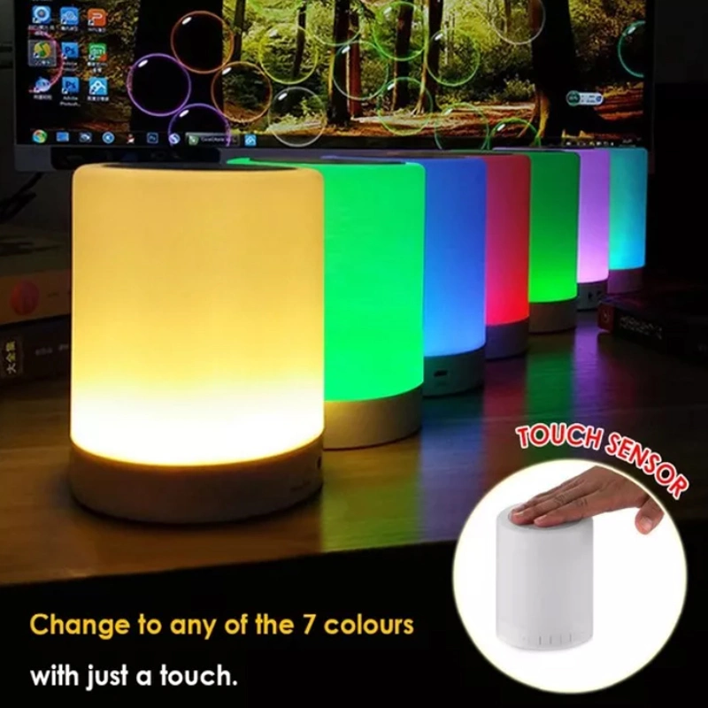 Digitale Wecker LED Farbe USB Touch tragbare Lampe Bluetooth Lautsprecher