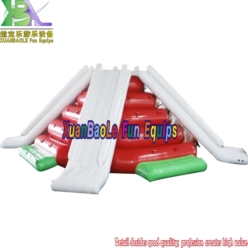 Four Slides Splash Inflatable Floating Slide / Lake Water Park Toy for Water Games