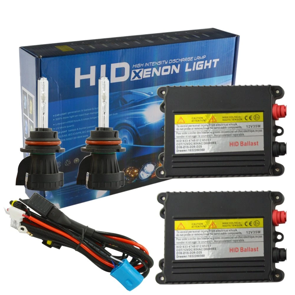 3000K 4300K 6000K 8000K 10000K 12000K DC 12V 35W 9004 Hi/Lo Slim Ballast Kit HID Xenon Headlight Bulb 9007 Hi/Lo Xenon HID Kit