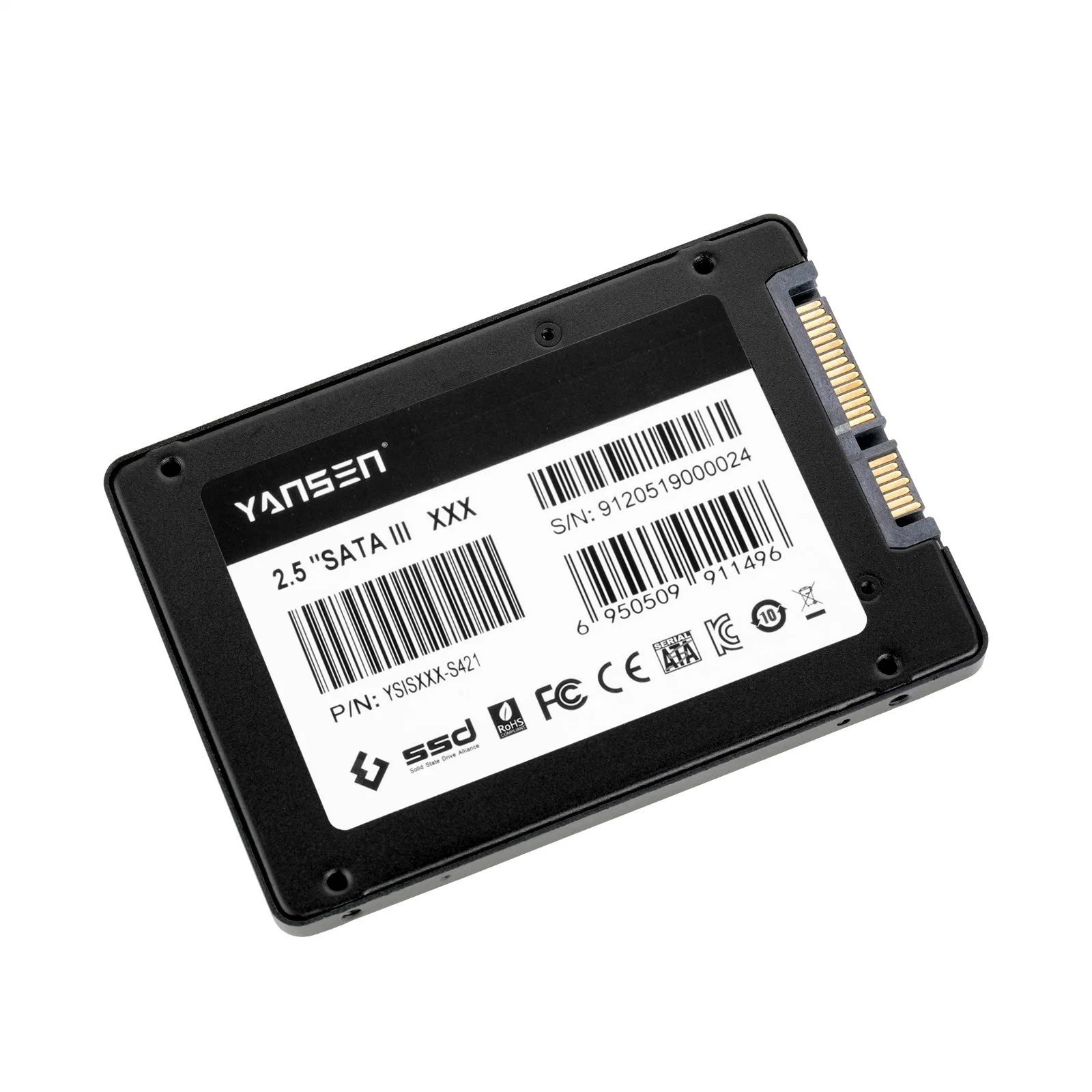 Yansen High Durability High Capacity 2.5 Inch SATA SSD for Embeded Applications 128GB-1tb SSD