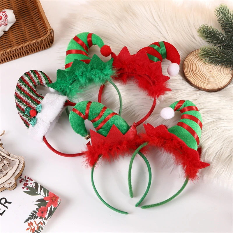 Lindo Navidad decoraciones Antler Sequin el rendimiento de parte de los niños accesorios para el pelo diadema