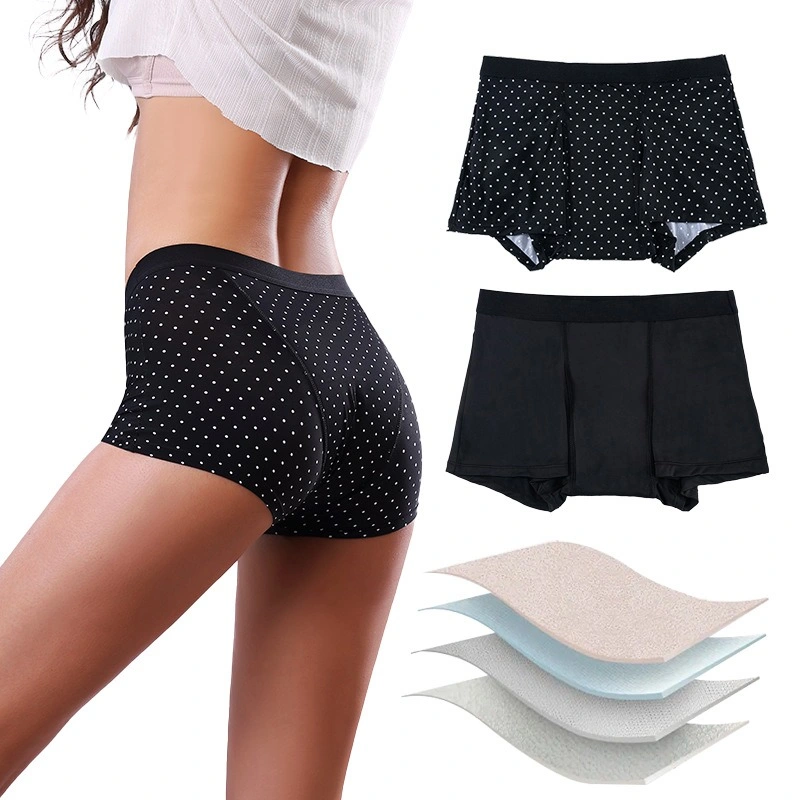 Women's Incontinence Underwear Menstrual Period Boxers Leak-Proof Panty Tampon-Free Period Shorts Swim Trunks Sports Menstrual Period Panties
