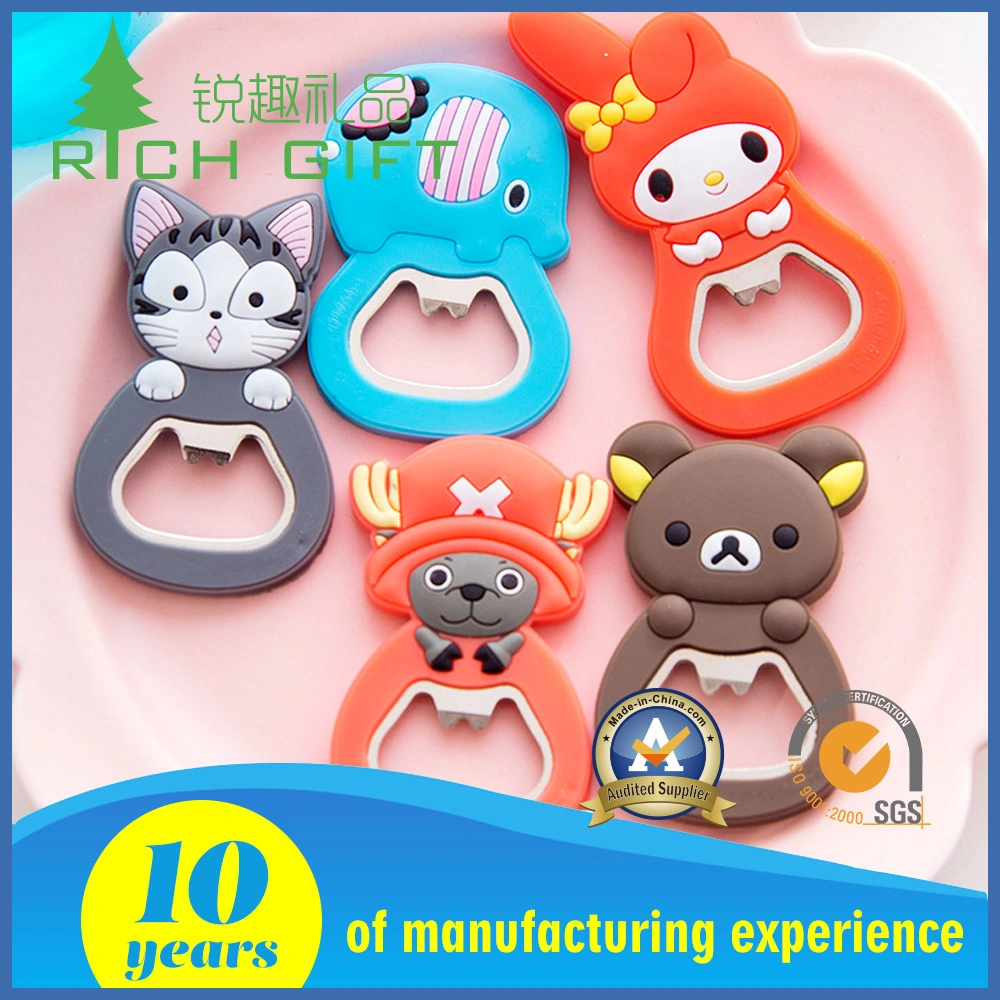 Factory Wholesale/Supplier Custom Blank PVC Silicone Zoo Cute Cartoon Animal Fridge Magnet for Promotion