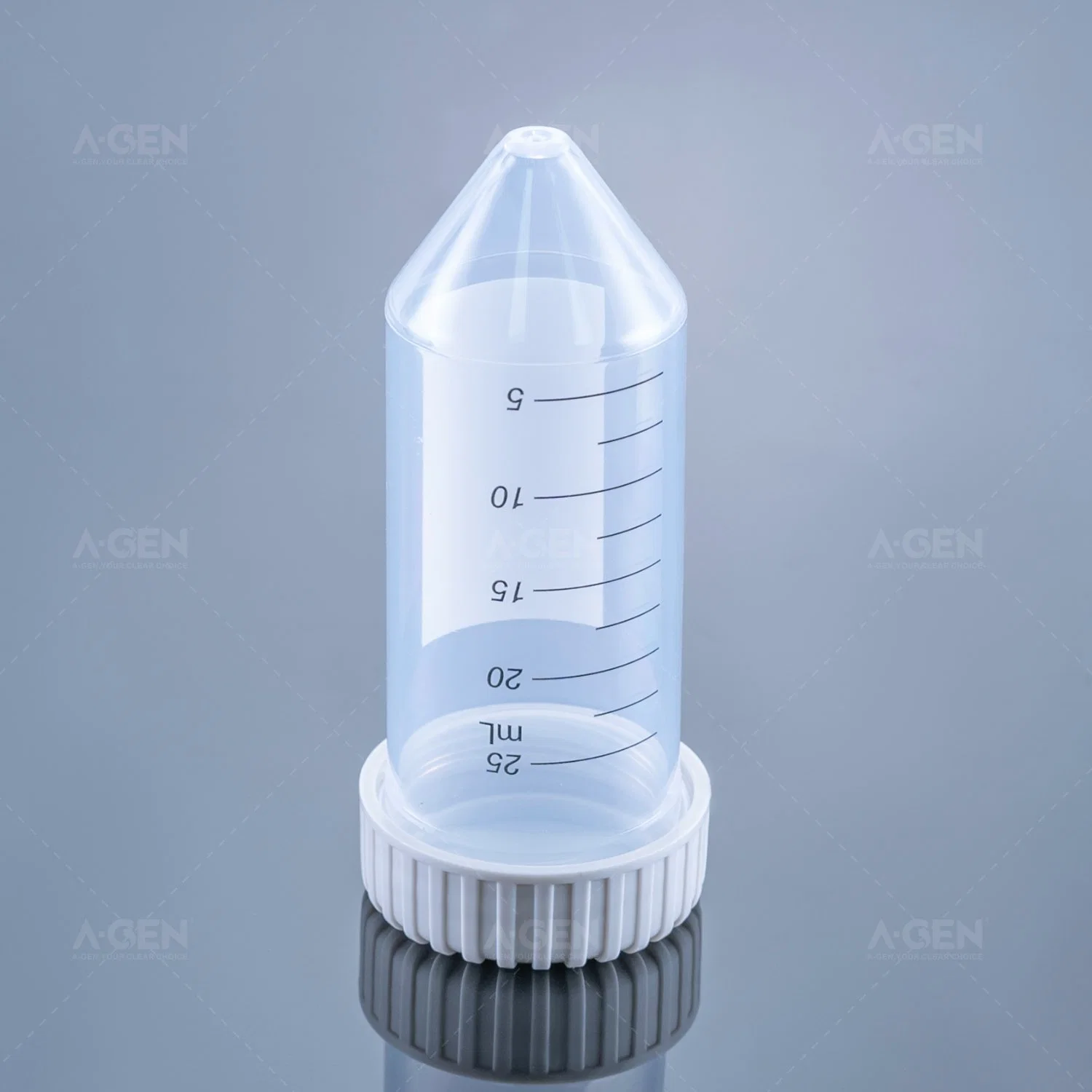 Centrífuga estéril de 25ml PP con fondo cónico desechable y micrograduación Tubo cónico para laboratorio con tapón de rosca