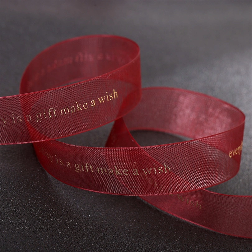 Organza Sheer Ribbon with Brand Logo