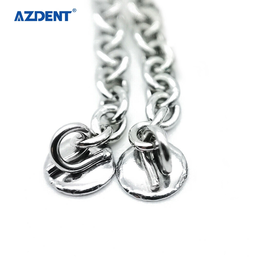 Azdent Dental Kieferorthopädie Traction Knopf Kette Silber Rund