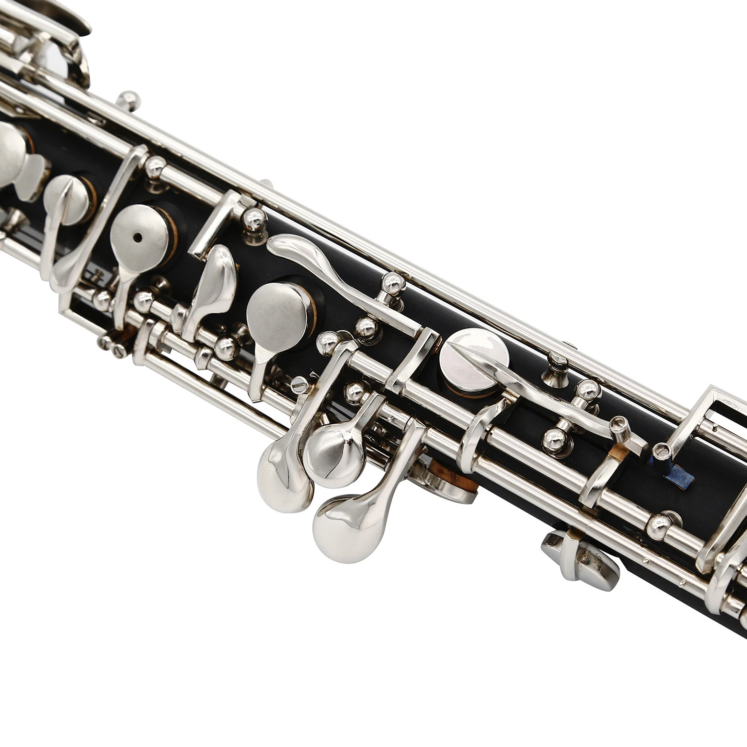 Wooden (Ebony wood) Oboe, Silver Plated Key, Made in China