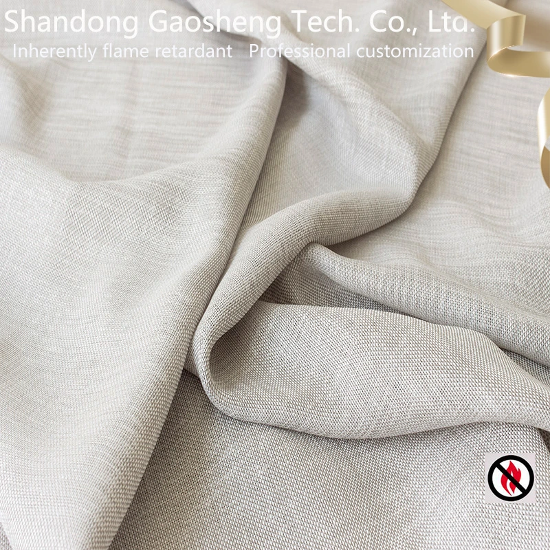 Exquisite Structure Light and Soft Flame Retardant Linen Like Upholstery Fabric