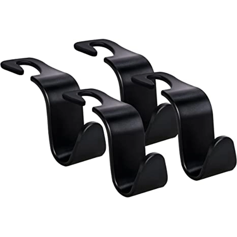 4 Stück Pack Anti-Rutsch Auto Rücksitz Kopfstütze Haken Hanger für Handtasche Geldbörse Hängende Lagerung