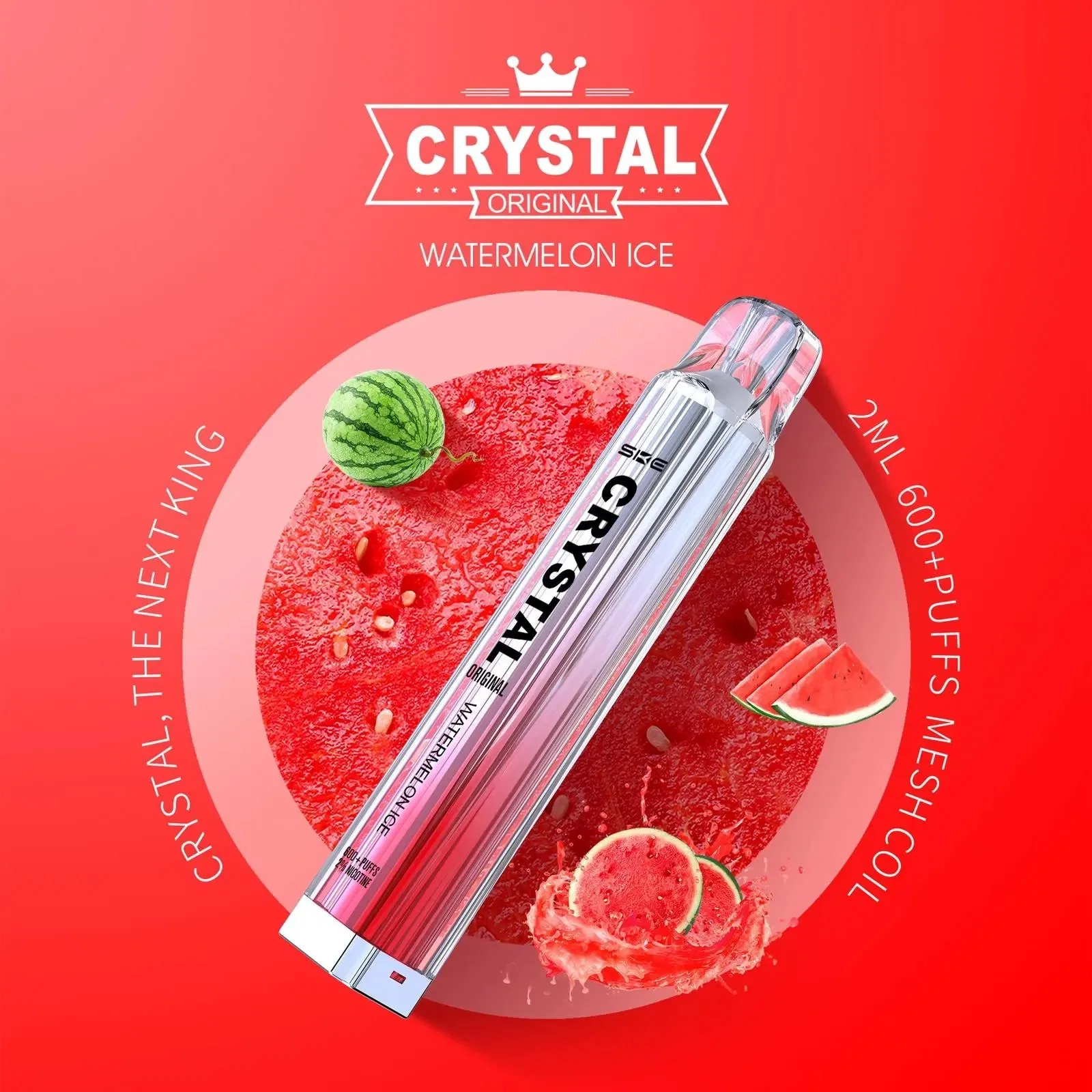Wholesale Crystal 600 Puffs Disposable Vape Pen Bar Vape Mod 650mAh E Cigarette