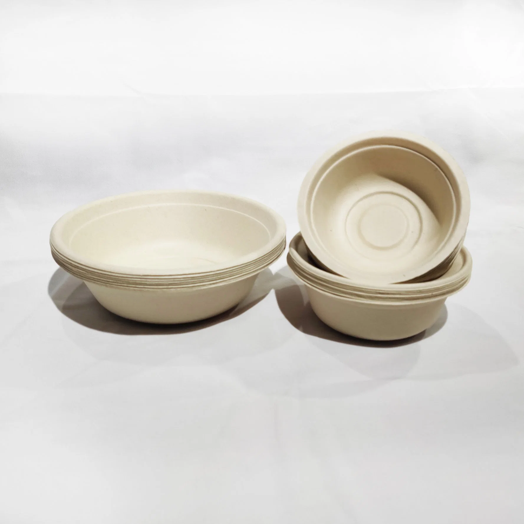 Disposable Salad Bowl 500ml Food Packaging Biodegradable Compostable Bagasse Bowl with Lid