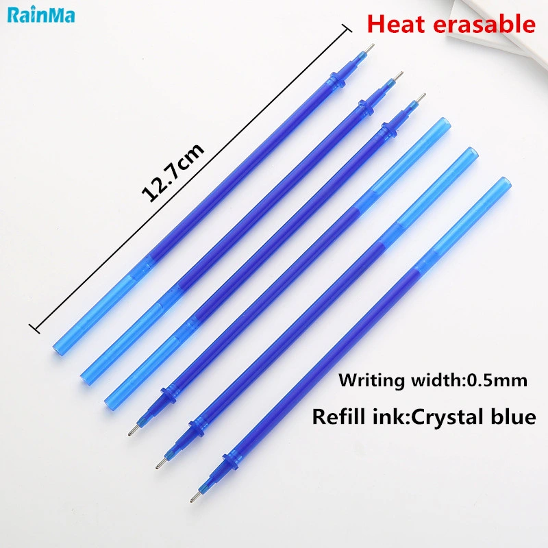 Hot Sale Crystal Blue 0.5mm Heat Erasable Pen Refill for Office Students