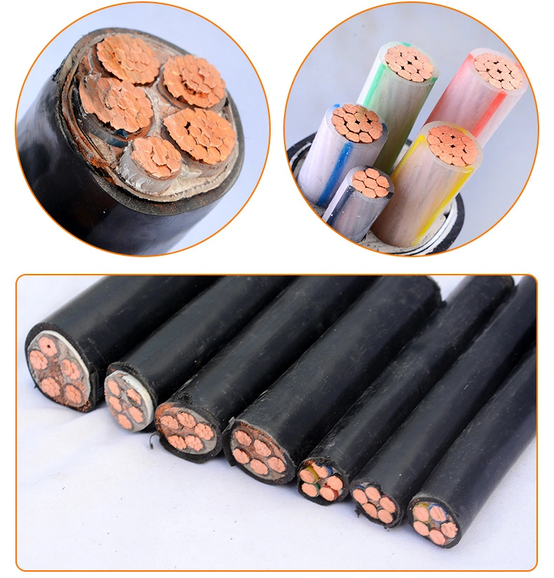 Sola/Multi 16mm 25mm 35mm Core Conductor de cobre cableado de acero PVC/aislamiento XLPE funda de goma del cable de alimentación de mejor venta