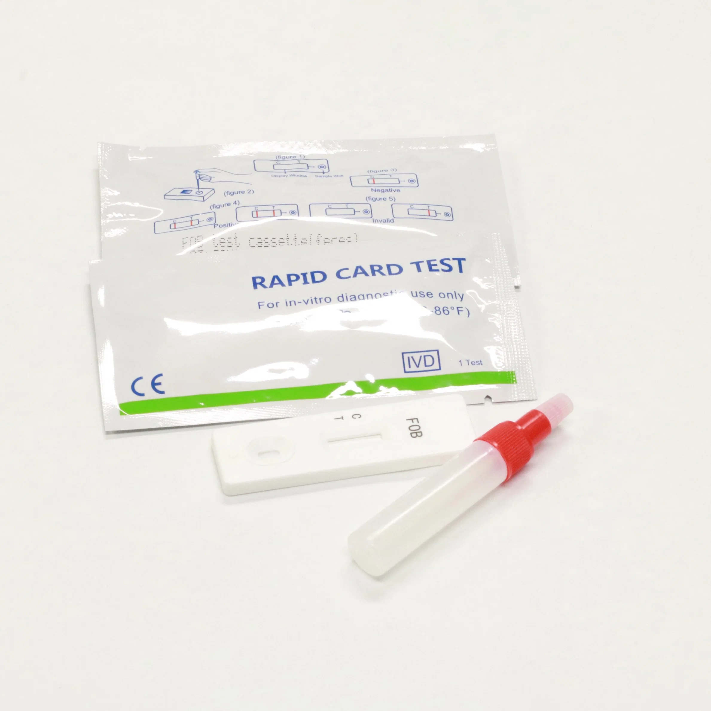Disposable Medical Fecal Occult Blood Test Cassette Feces Fob Rapid Test Kit