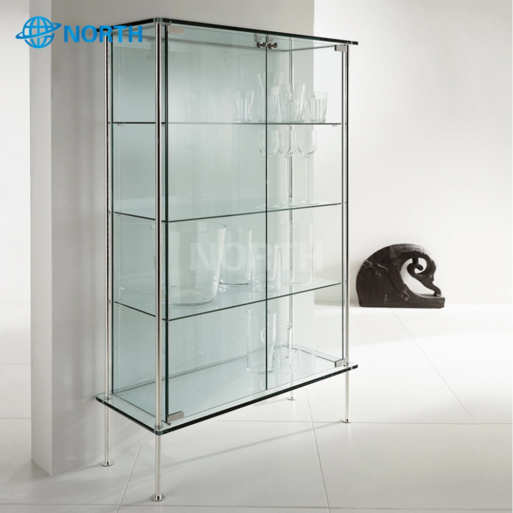 Customized Free Standing Glass Tower Showcase Display Cabinet, Glass Cabinets Display Showcase