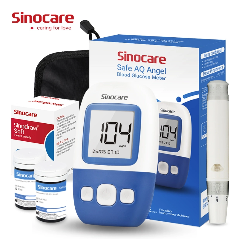 Sinocare Blutzucker-Messgerät Code-Freies Diabetes-Kit Monitore Glucometer Blutzuckermessgerät