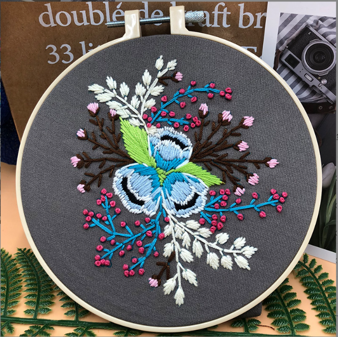 Decoración Needlework Handmade Plant Flower Bricolaje Embroidery Kit Creative for Principiantes