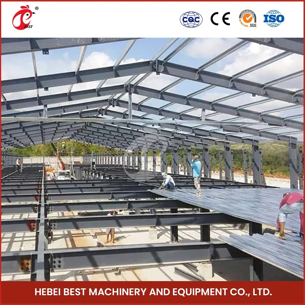 Bestchickencage Steel Poultry House China Low-Cost Prefab Poultry House Manufacturing Sample Available Assembled Steel Poultry Buildings