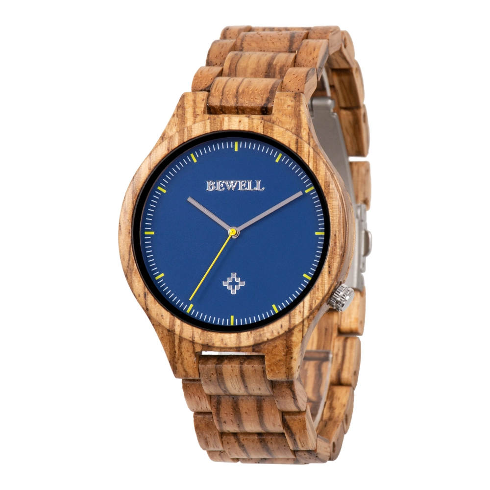 Fashionable Zebra Sandalwood Quartz Watch Japan Movt Life Waterproof Customized Watch