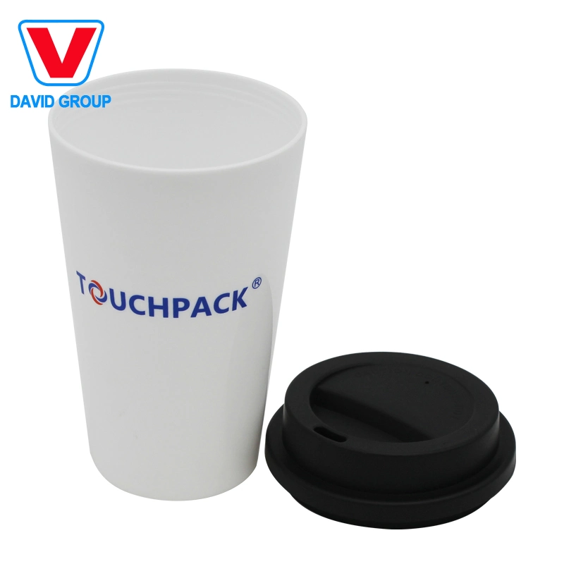 Promotion de marque personnalisée tasse à café en plastique avec couvercle