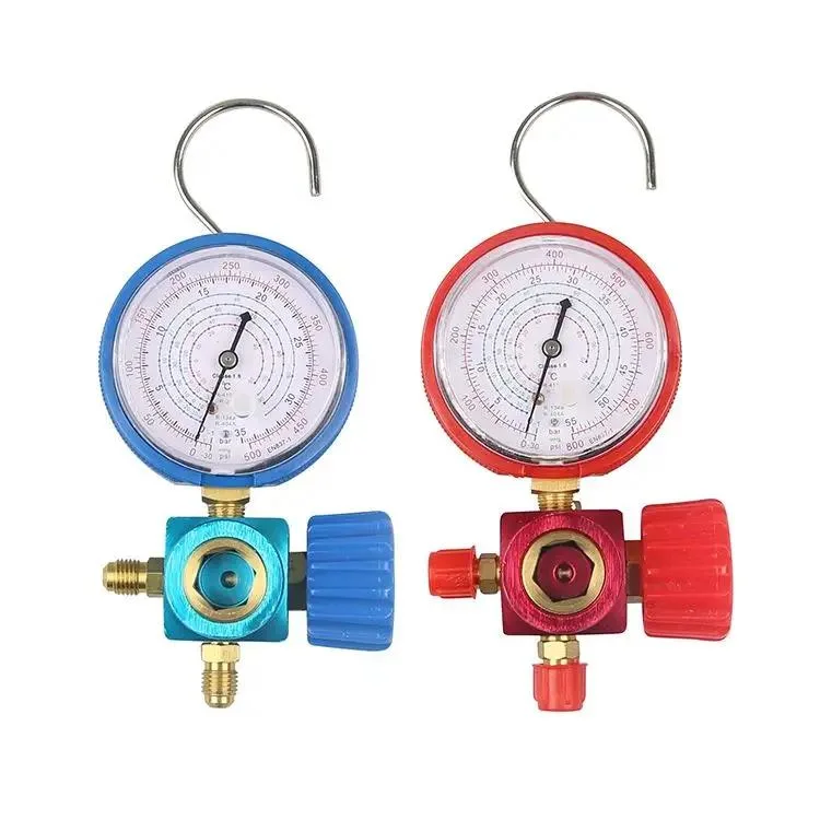 Air Conditioning Refrigerant Charging Hose Freezer System Aluminium Manifold Gauge Sets