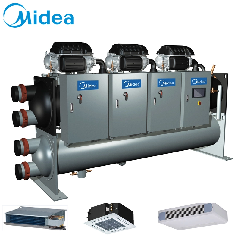 Midea Two-Stage Compressing Advanced Throttling Technology Magnetic Bearing Centrifugal Chiller 350rt 1231kw Centralised Air Conditioner System