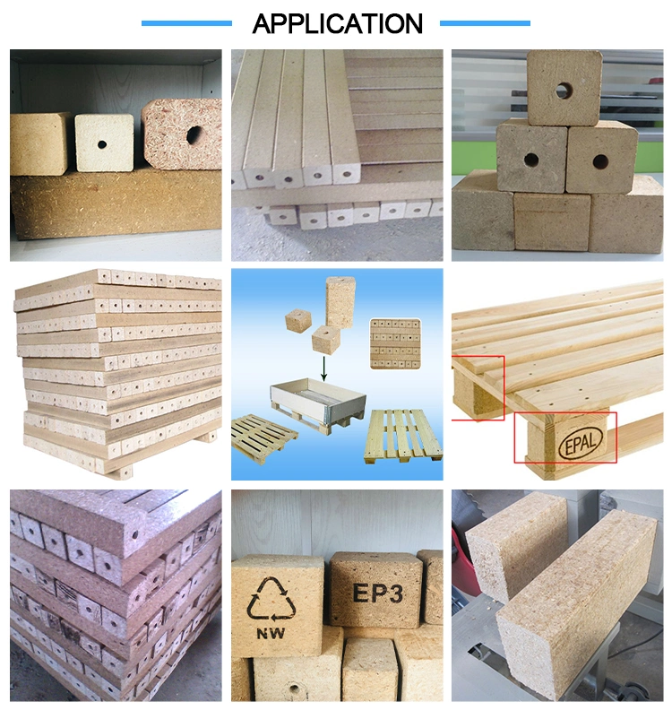 Wood Sawdust Pallet Block Making Machine Wood Chips Block Feet Machine