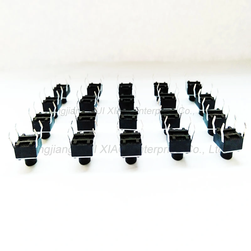 Micro Switch Button 4 Feet Straight Plug Vertical Square Black Small Switch Induction Cooker 6*6*6mm