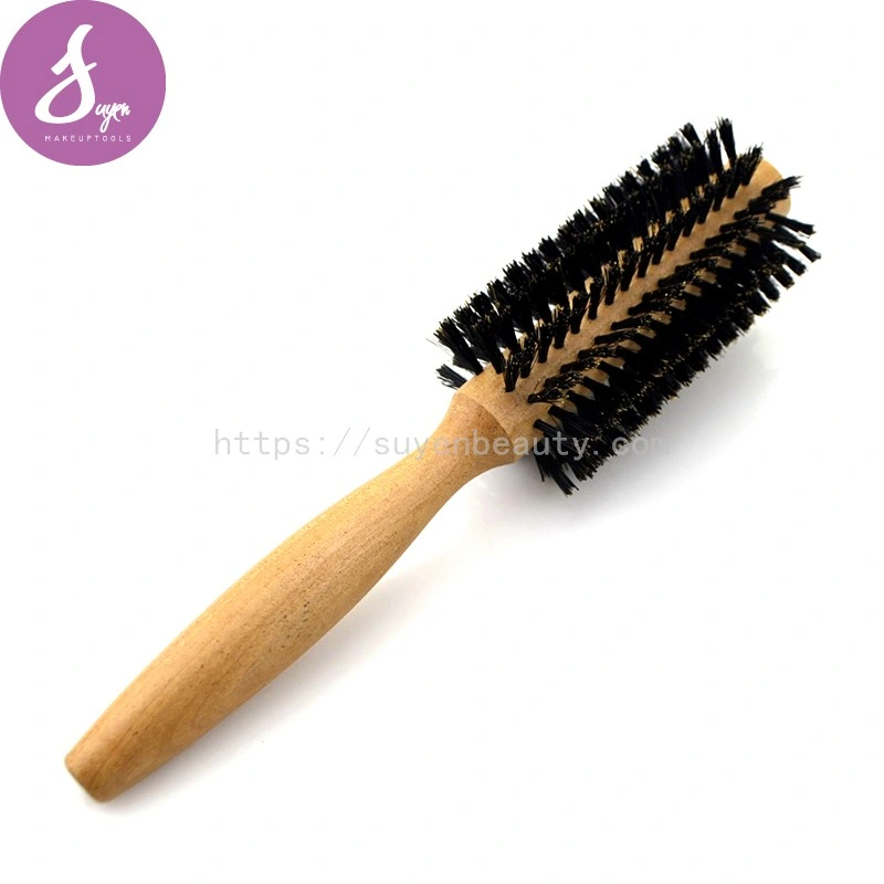 FSC Wood Handle Round Hair Dressing Styling Brush