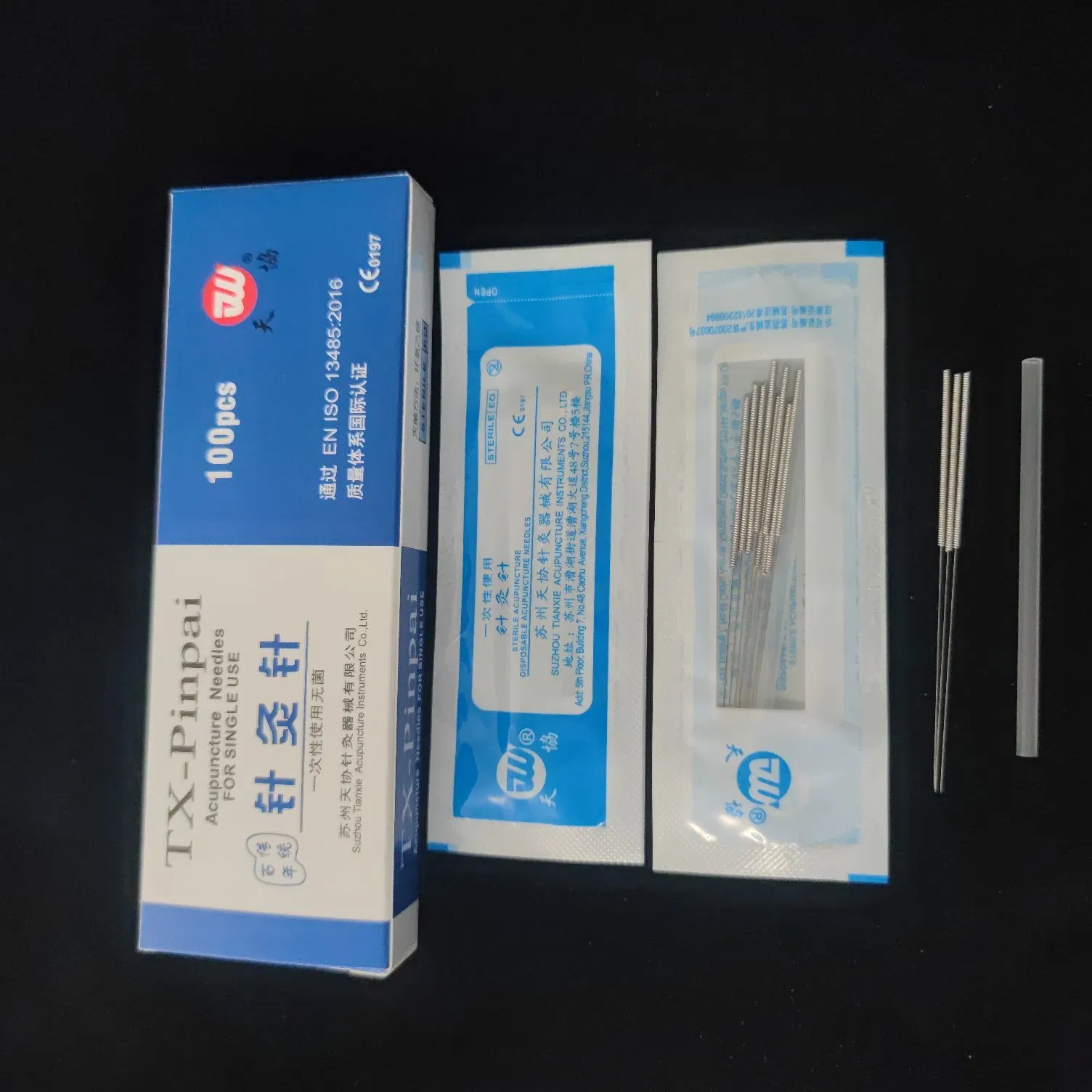 Tx-Pinpai Chinese Manufacturer Disposable Sterile Plastic Bag Packing Stainless Steel Acupuncture Needles