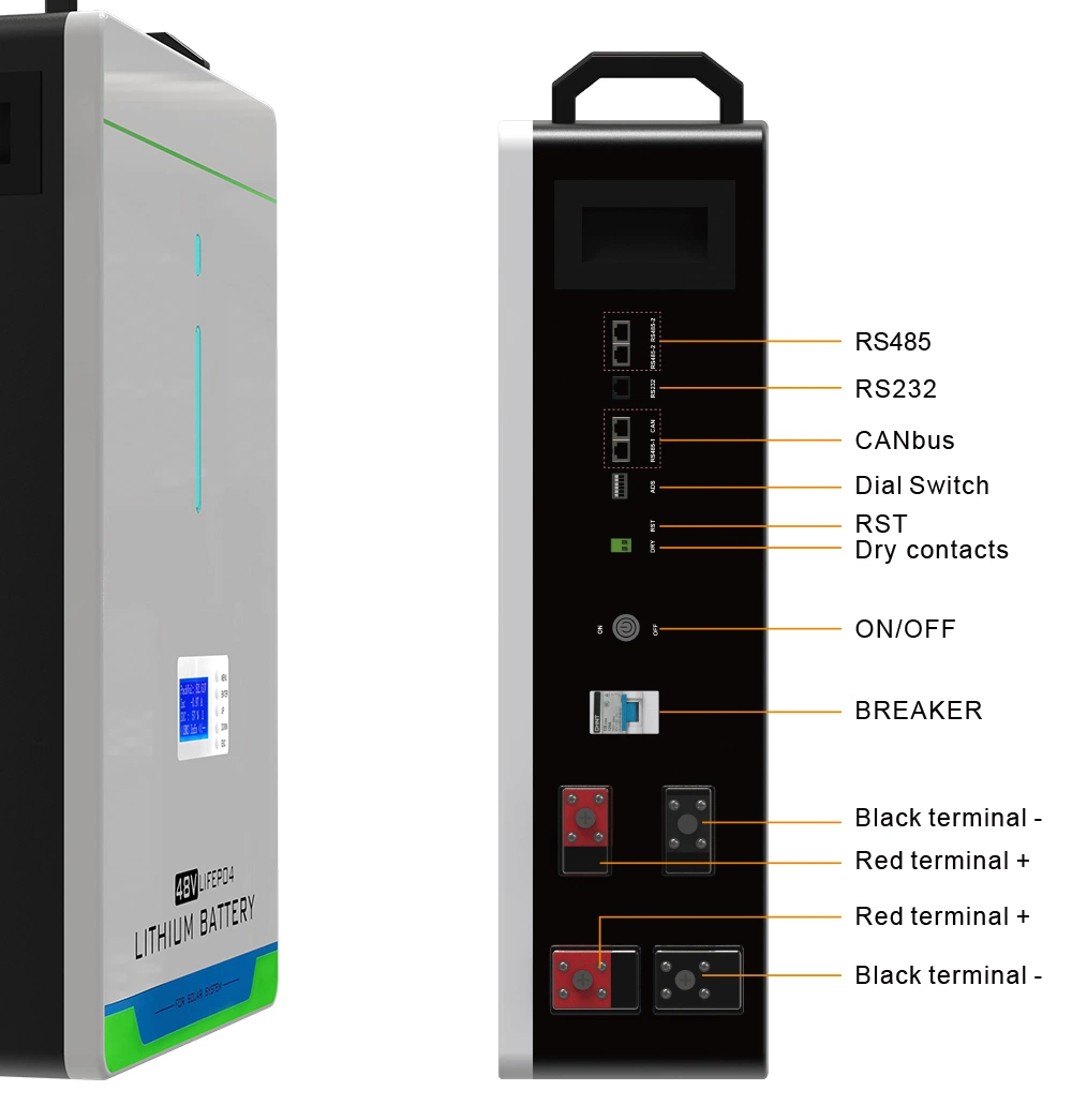 Nextgreenergy Solar 44 V - 58,4 V vento bateria de lítio híbrida Home 5 kwh Energia Estação de sistemas de armazenamento de energia