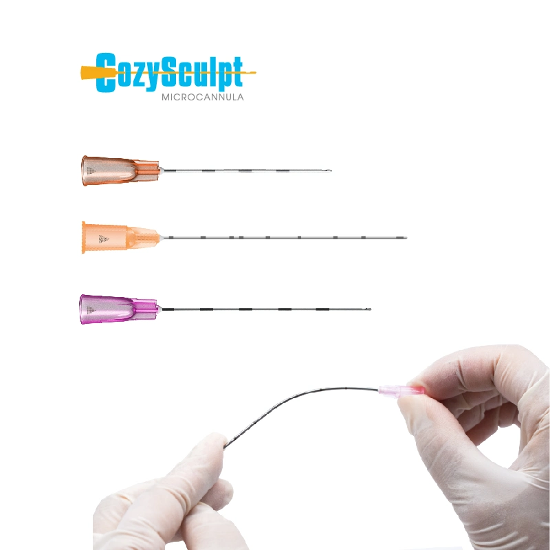 Cozysculpt 21g 23G Disposable Syringe Dermal Filler Bulk Hypodermic Cannula Needle for Buttocks Injection