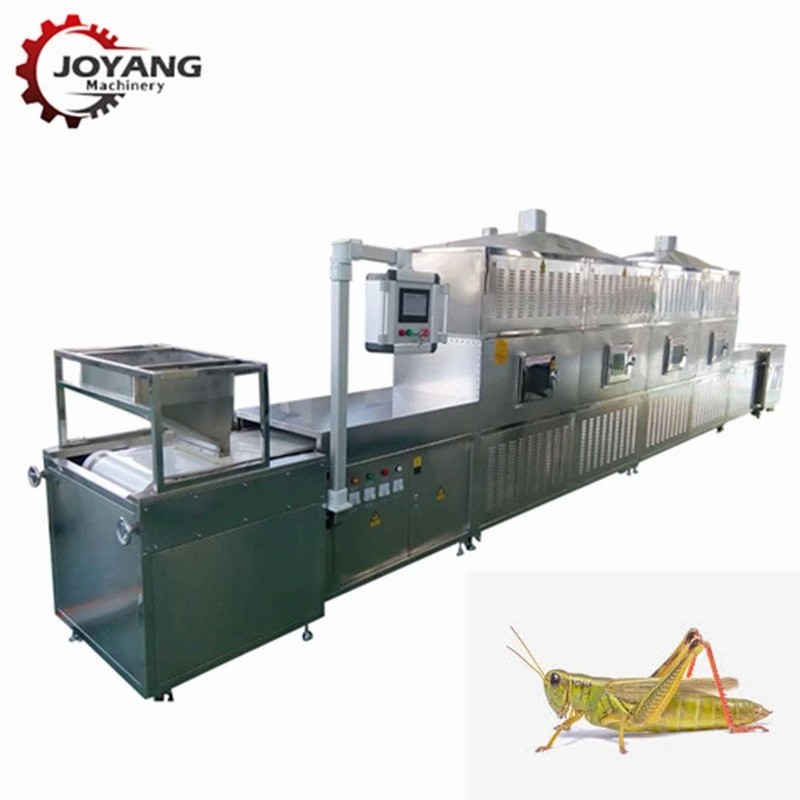 Industrial Microwave Insect Grasshopper Yellow Mealworm Black Soldier Fly Larva Larvae Dehydration Drying Machine