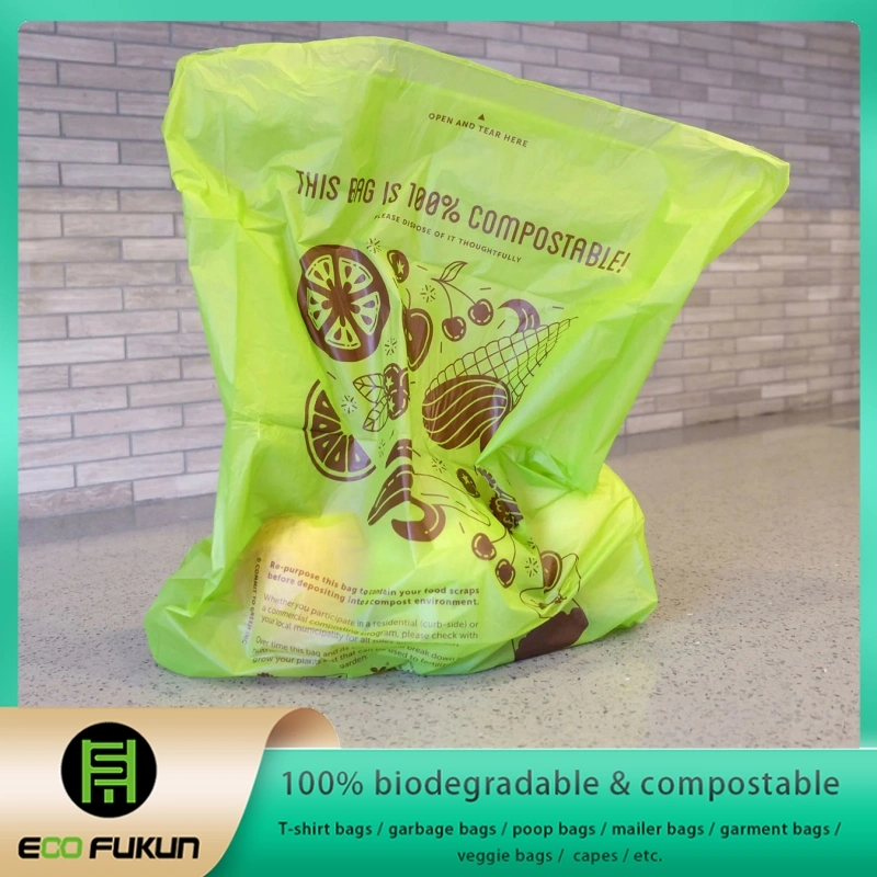 Veggie biodegradáveis sacos, Extra espesso, pequena cozinha sacos de lixo, restos de alimentos Yard sacos de lixo, certificadas pela TUV Ok composto, saco de vegetais, produzir Bag