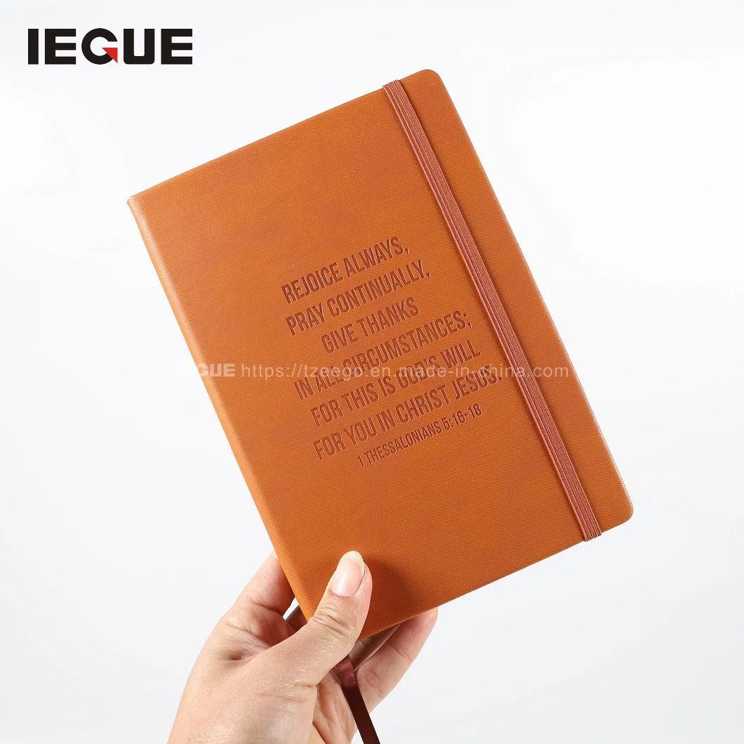 Wholesale/Supplier A5 Black PU Leather Notebook with Elastic