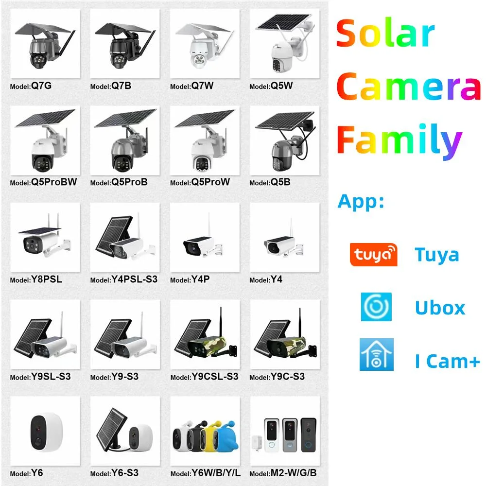 WiFi / 4G 2MP/4MP Full Color PTZ Outdoor Home Security Solar Camera HD CCTV IP Cam