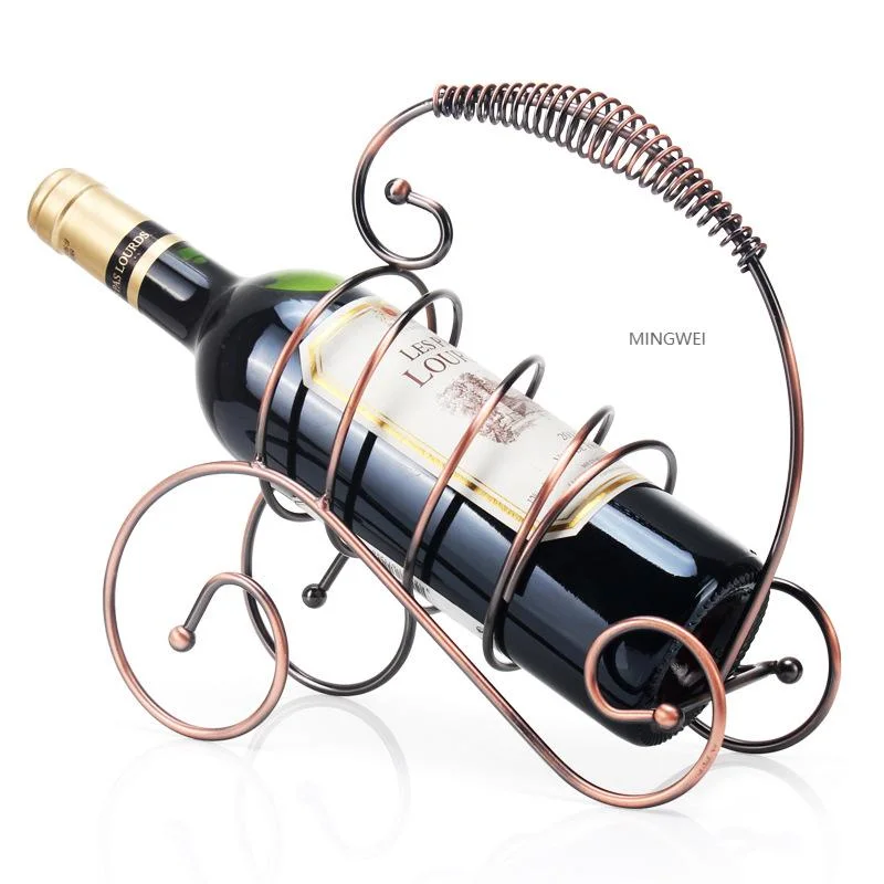 Mingwei Stainless Steel Nordic Creative Metal Wine Rack Ornament Creative Wine Rack