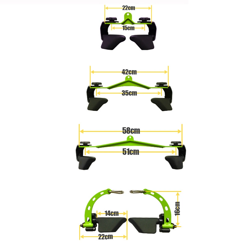 معدات رياضة الجملة مقبض الخدمة الشاقة Lat اسحب لأسفل ملحق كابل آلة البار 8PCS مجموعات إكسسوارات اللياقة البدنية