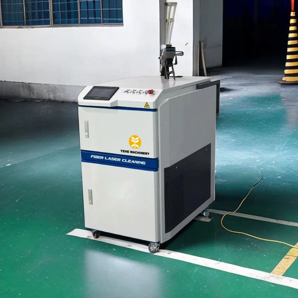 100W 200W Pulse Portable Fiber Laser Cleaning Machine Removal of Bricks Oil Stains on Metal Coating Rust Removal Paint Removal