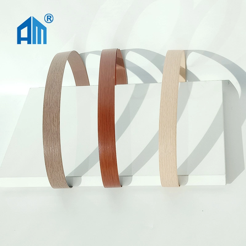 Latest Wide Solid Color Decorative Wood Veneer PVC Edge Banding Tapes Doors Self-Adhesive