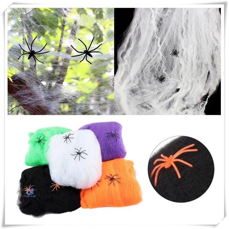 Halloween Spider Web and Cobweb Haunted House Decoration