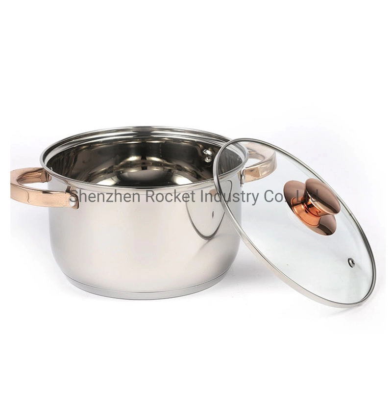 China Wholesale/Supplier Stock Pot Olla de acero inoxidable olla Set utensilios de cocina