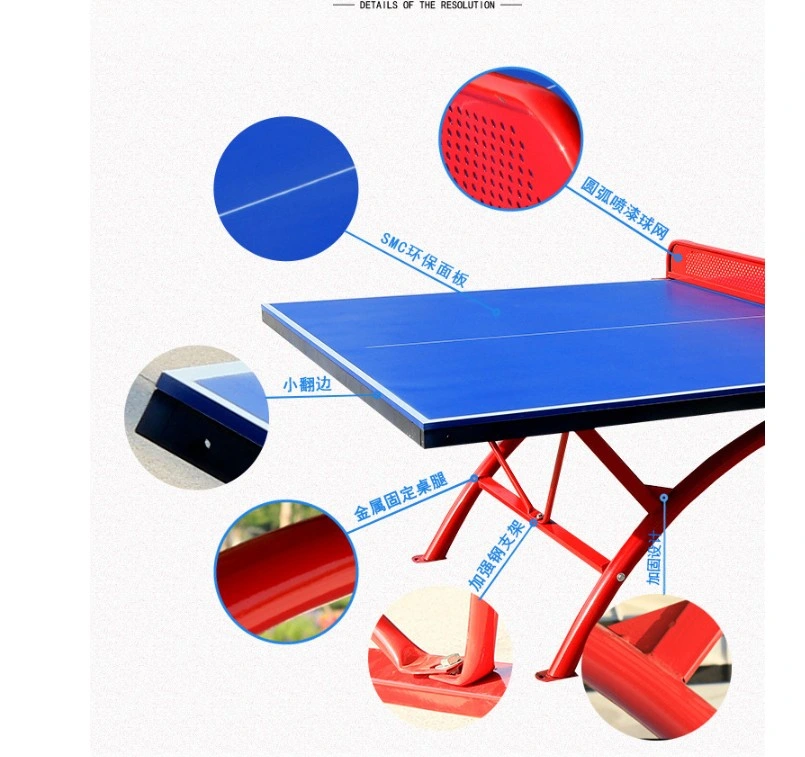 Blue Waterproof Pingpong Table Indoor Table Tennis Table